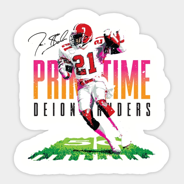 Deion Sanders Primetime Tee T-shirt Sticker by goderslim